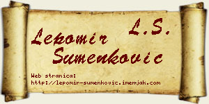 Lepomir Šumenković vizit kartica